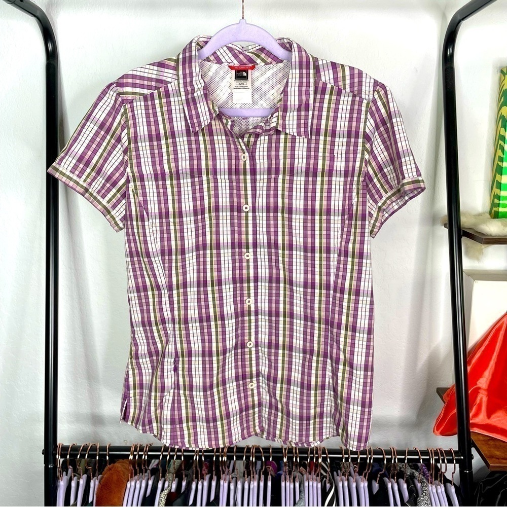 The North Face Purple Plaid Fishing Shirt